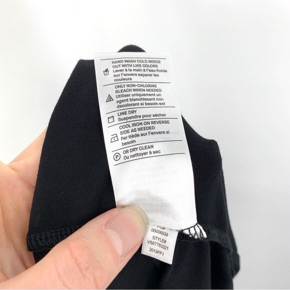 NWT VINCE V-Neck Jersey Wrap Midi Dress Black S - Picture 9 of 12